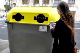 Contenedor con identificación QR en Santander