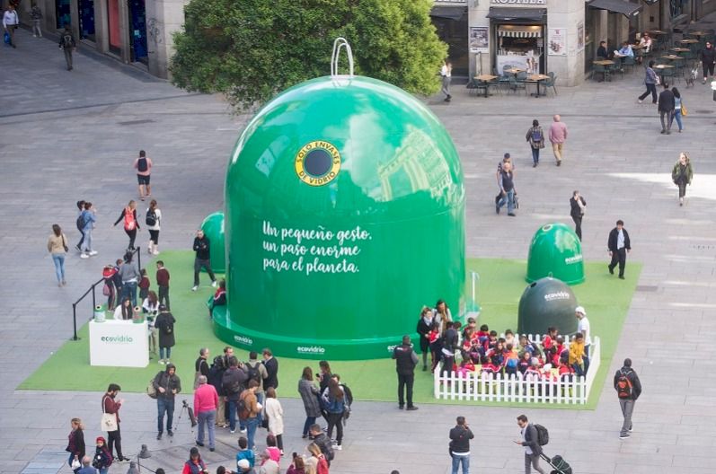 contenedor 8 metros para la recogida de vidrio